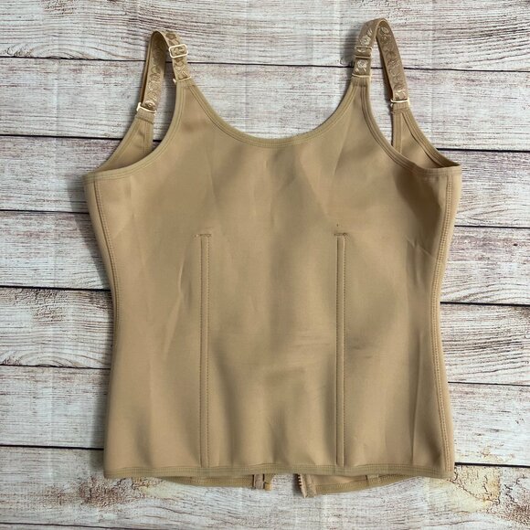 Waist Trainer Vest XL Nude Compression Zipper Shapewear Body Shaper Corset - Picture 7 of 13